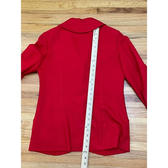 Pendleton Women's 12 Red Blazer Wool Coat Notch Lapel Single-Breasted Vintage - Picture 3 of 11